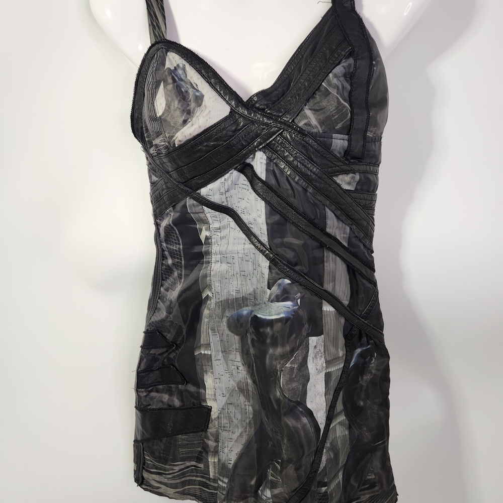 Chic‎ Black and Gray Women's Mini Dress